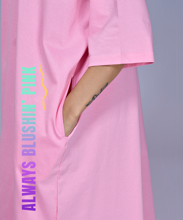 Always Blushin’ Pink Oversized Pocket Tee