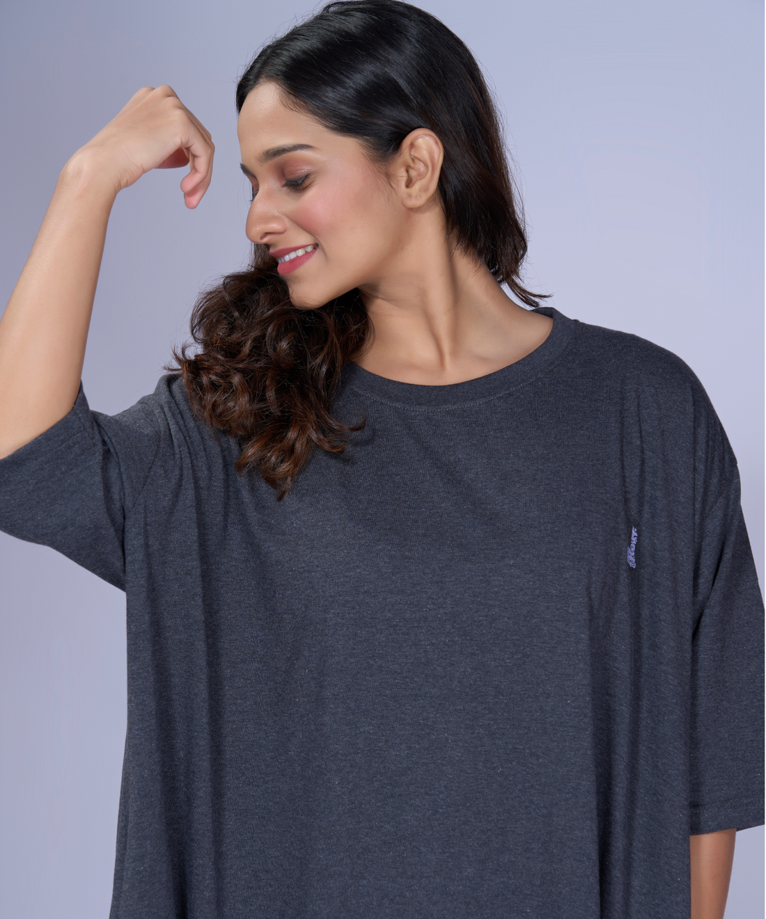 In The Feels Grey Oversized Pocket Tee