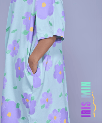 Iris Mint Oversized Pocket Tee