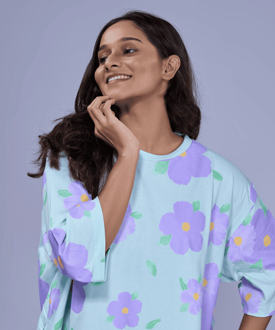 Iris Mint Oversized Pocket Tee