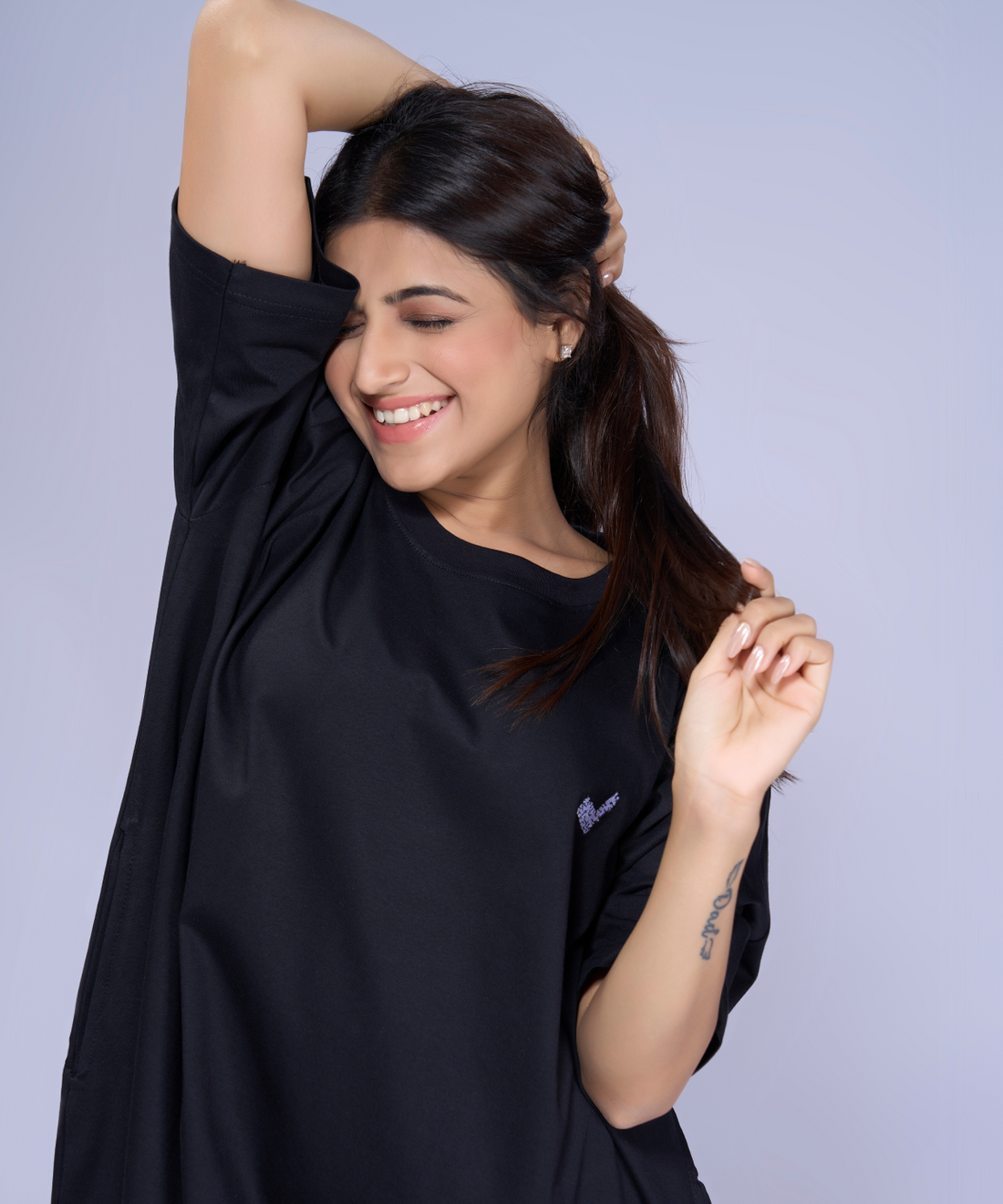 Like Your Soul Black Oversized Pocket Tee
