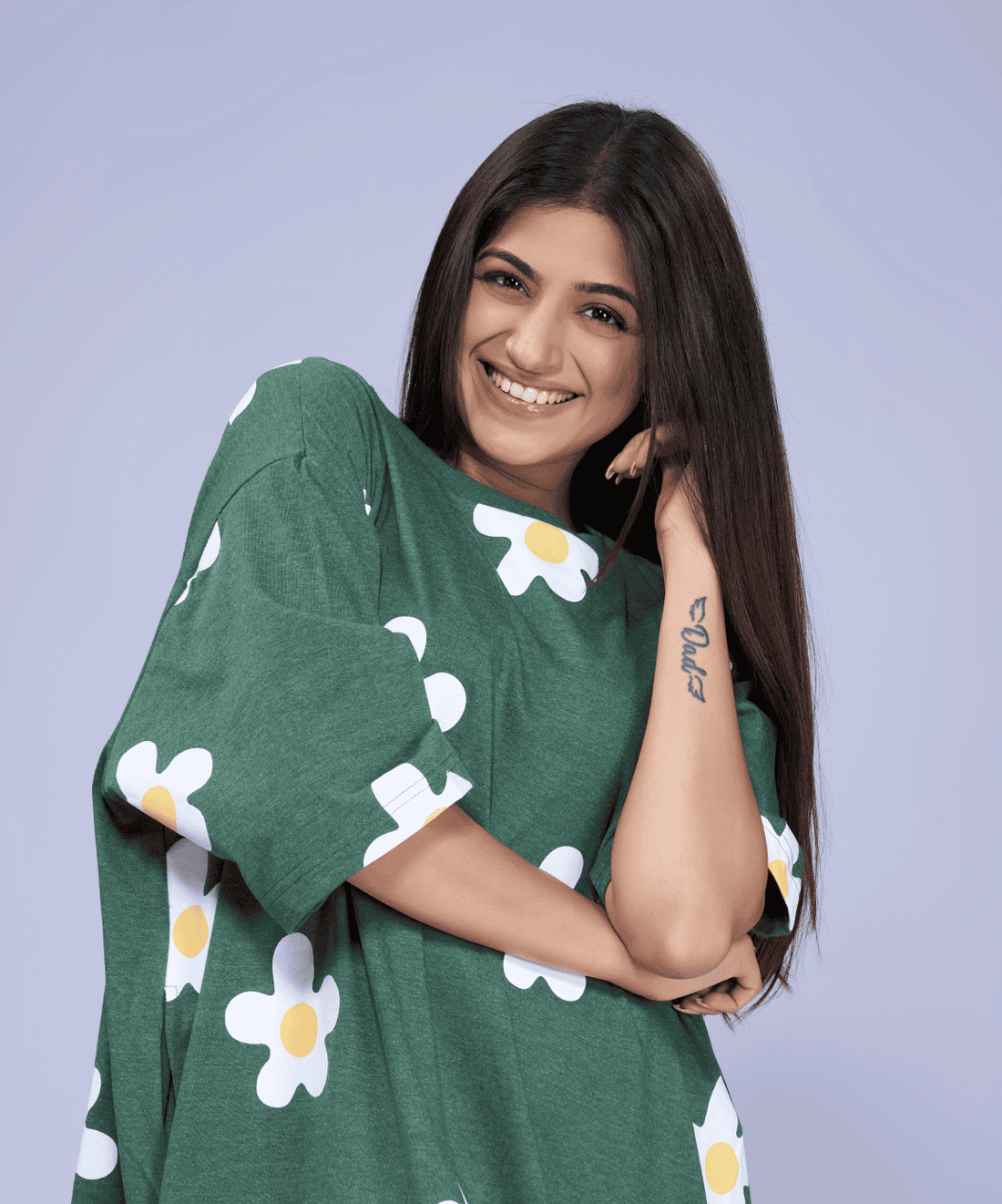 Lilly Green Oversized Pocket Tee