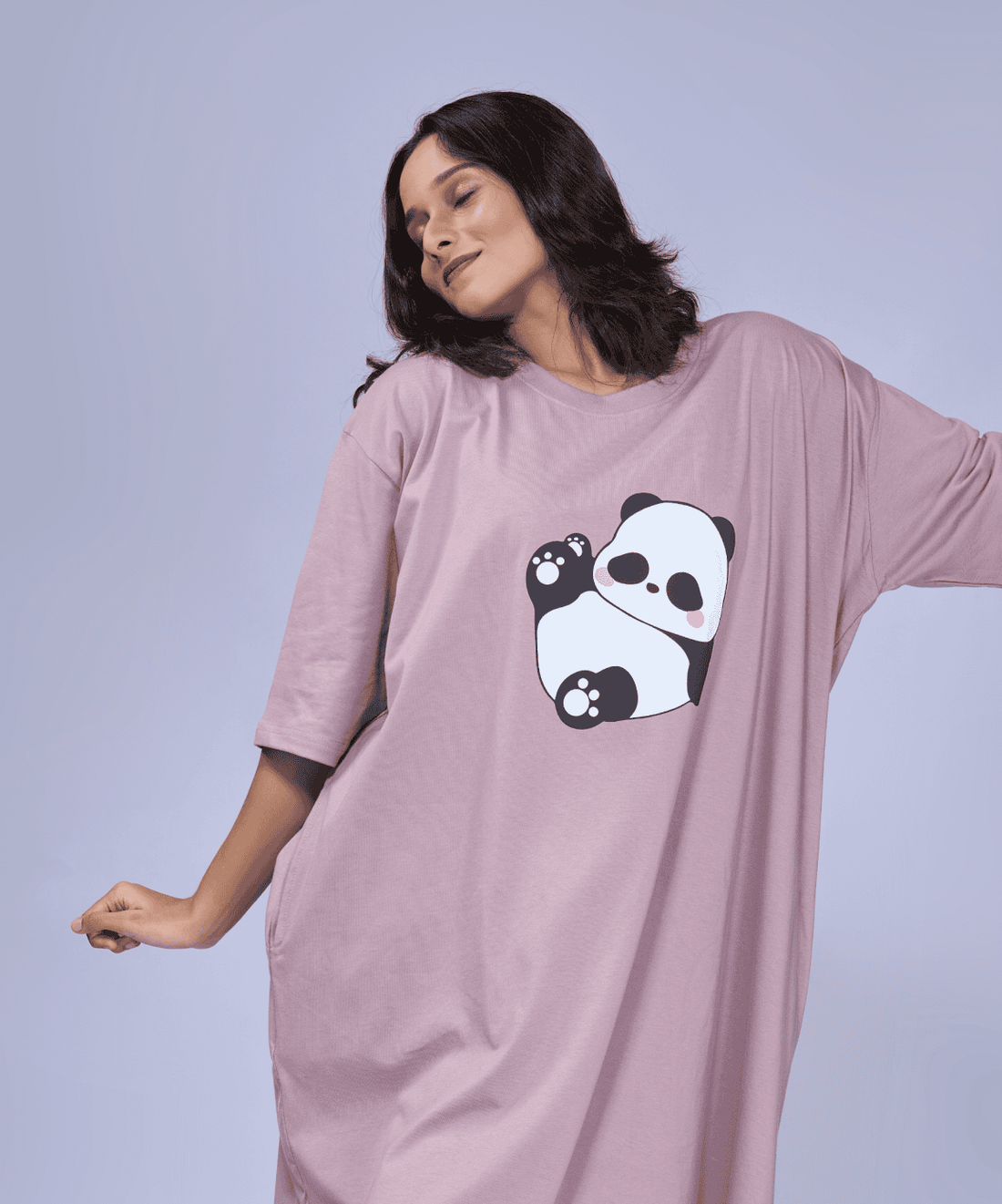 Paw Paw Panda Pearl Oversized Pocket Tee