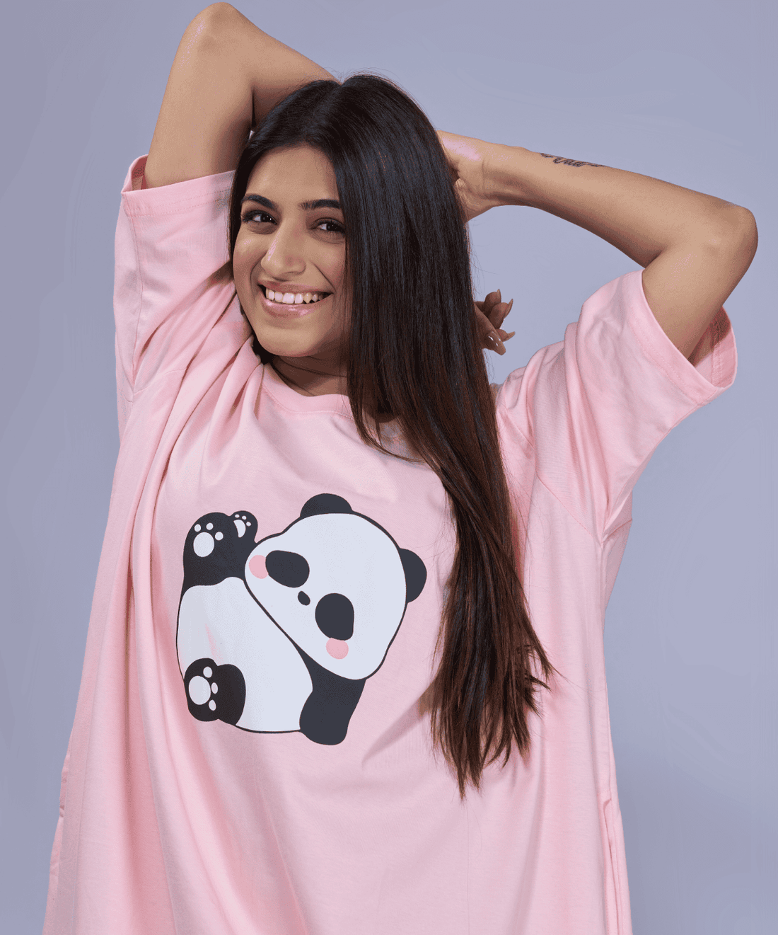Paw Paw Panda Peach Oversized Pocket Tee
