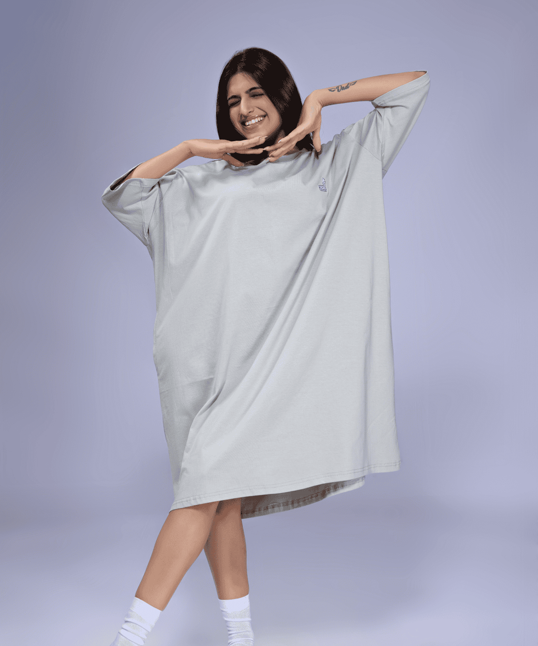 Sea Mist Pebble Oversized Pocket Tee