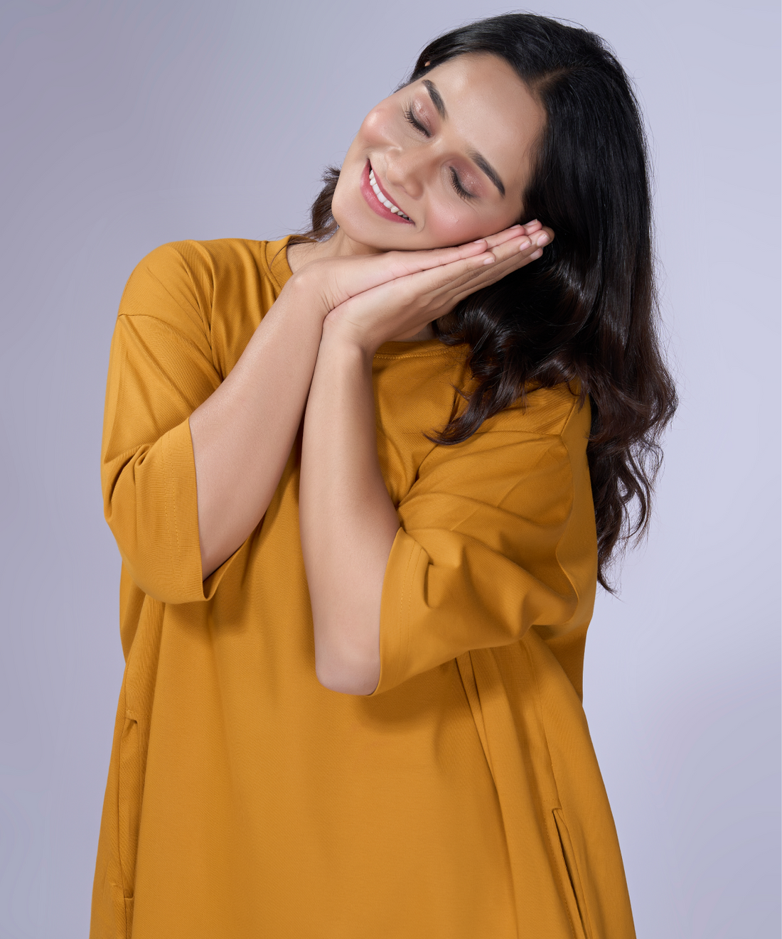Spicy It Up Mustard Oversized Pocket Tee