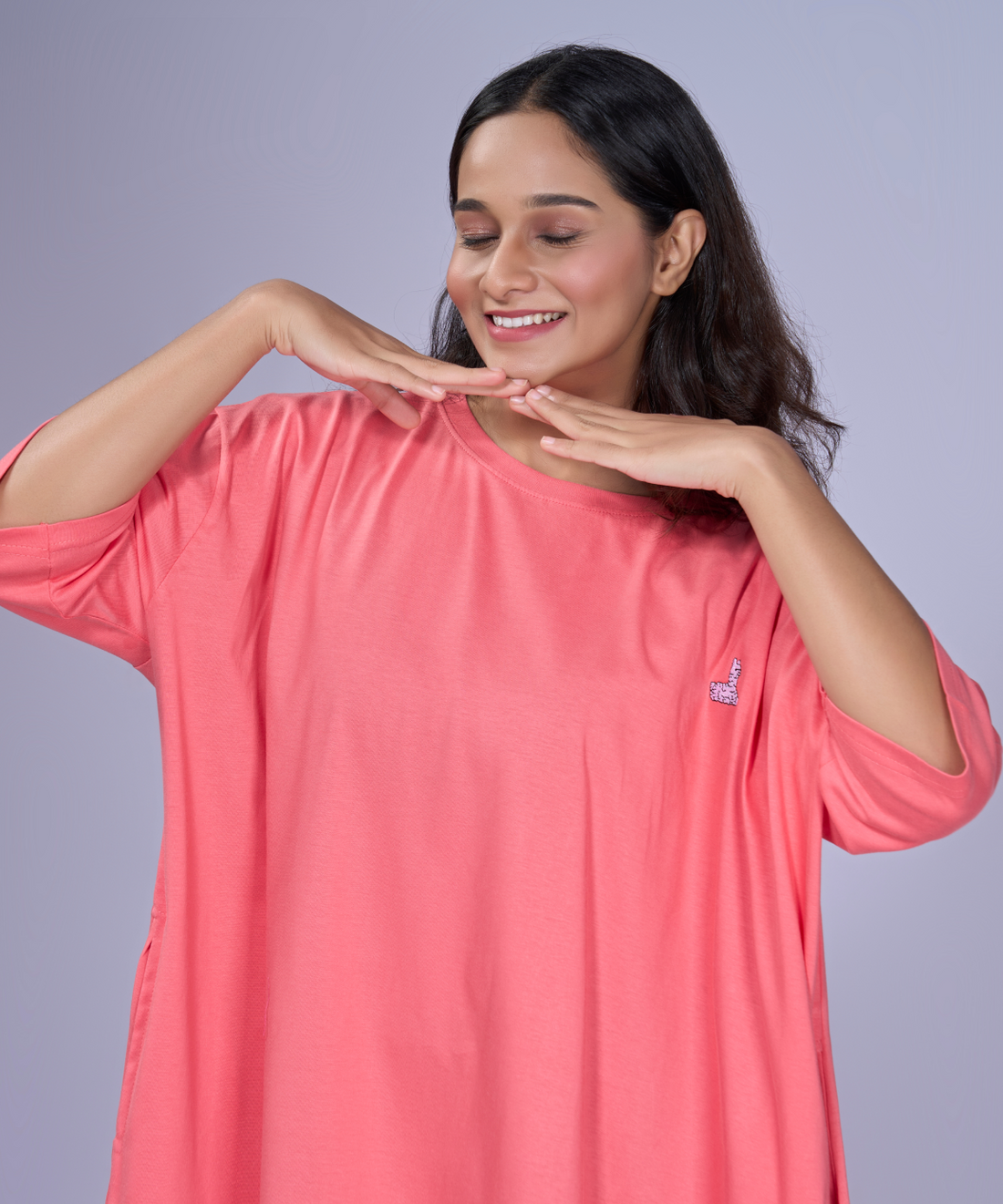 Whattta Melon Pink Oversized Pocket Tee