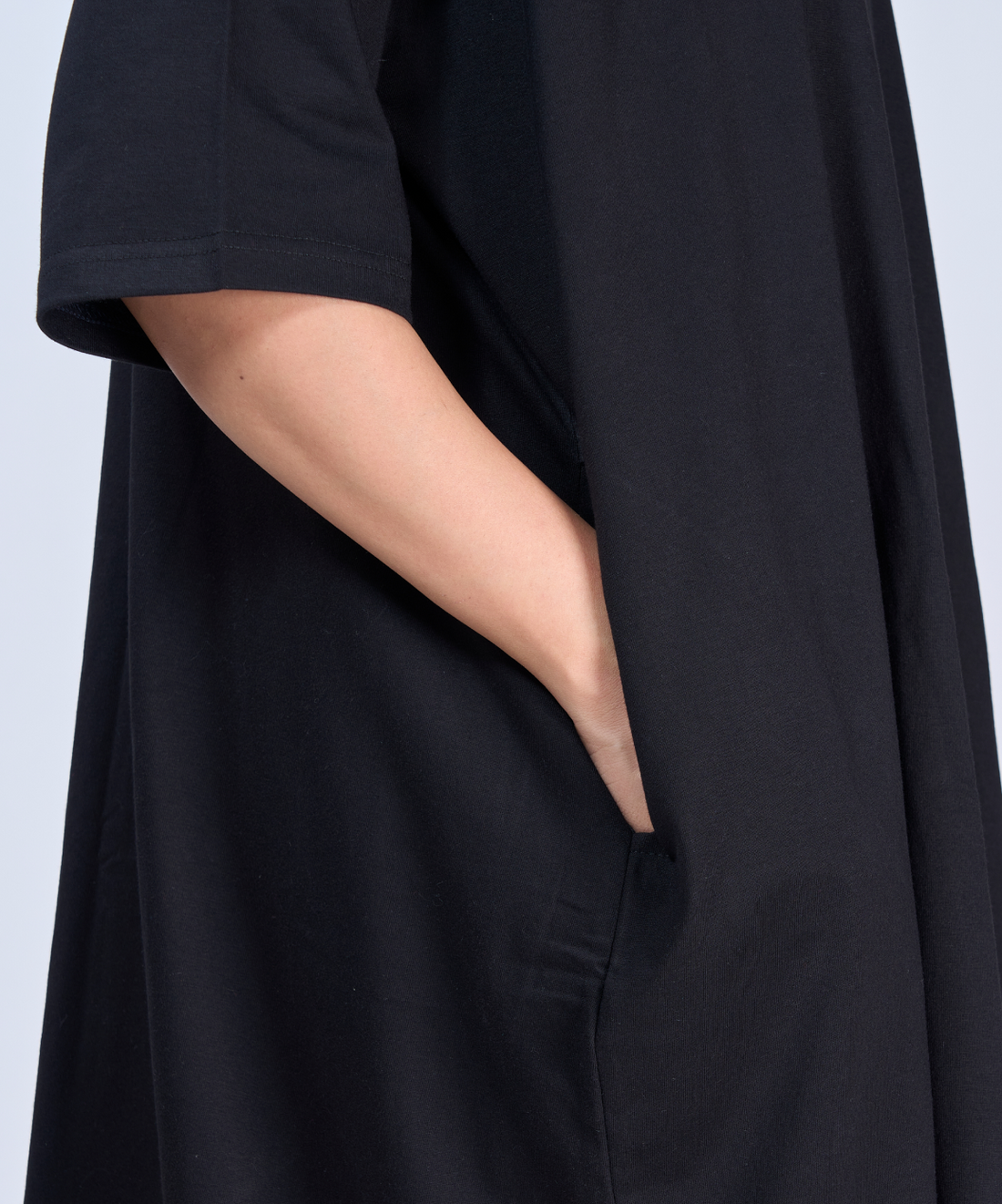 Black Feeding Oversized Pocket Tees