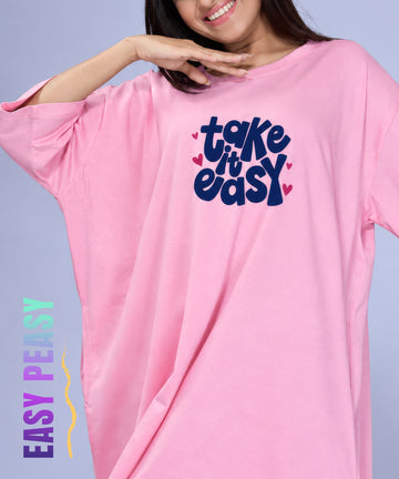 Take It Easy Oversized Pocket Tee