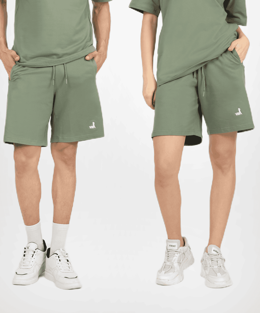 Feel The Calm Green Unisex Shorts