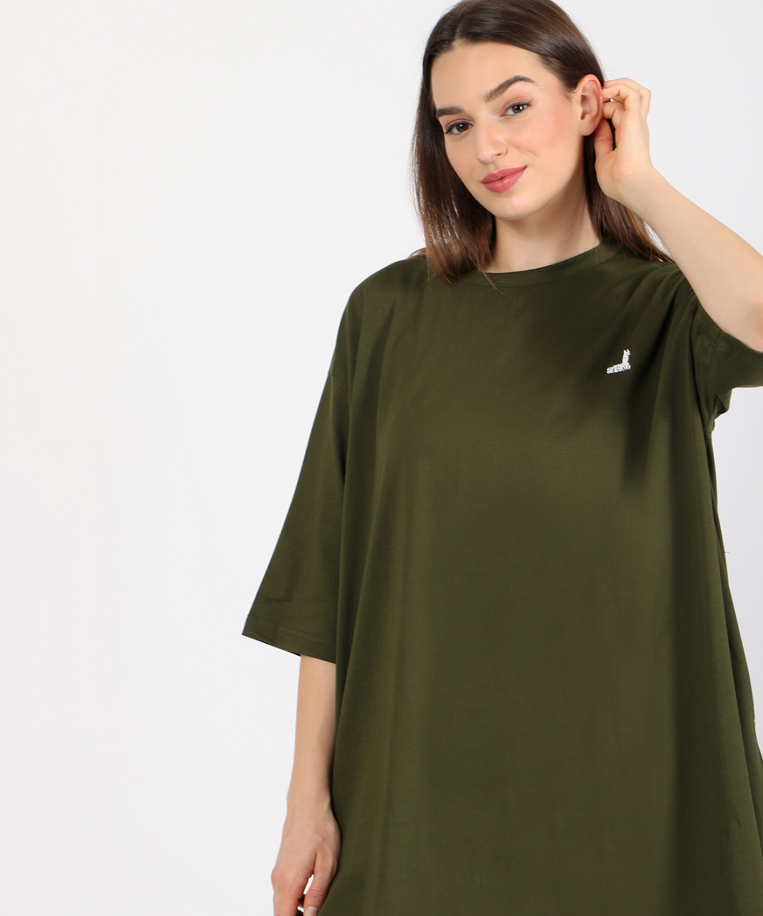 In The Forest Green Oversized Pocket Tee
