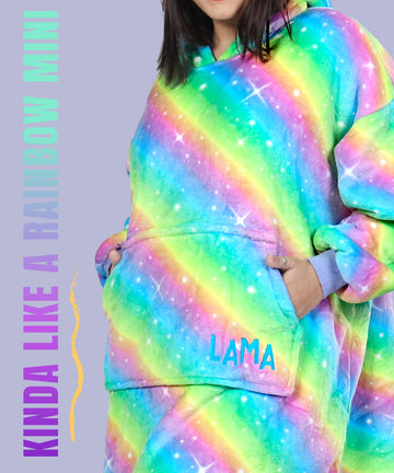 Kinda Like A Rainbow Mini - Petite Oversized Hoodie