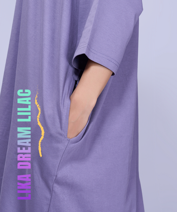 Lika Dream Lilac Oversized Pocket Tee