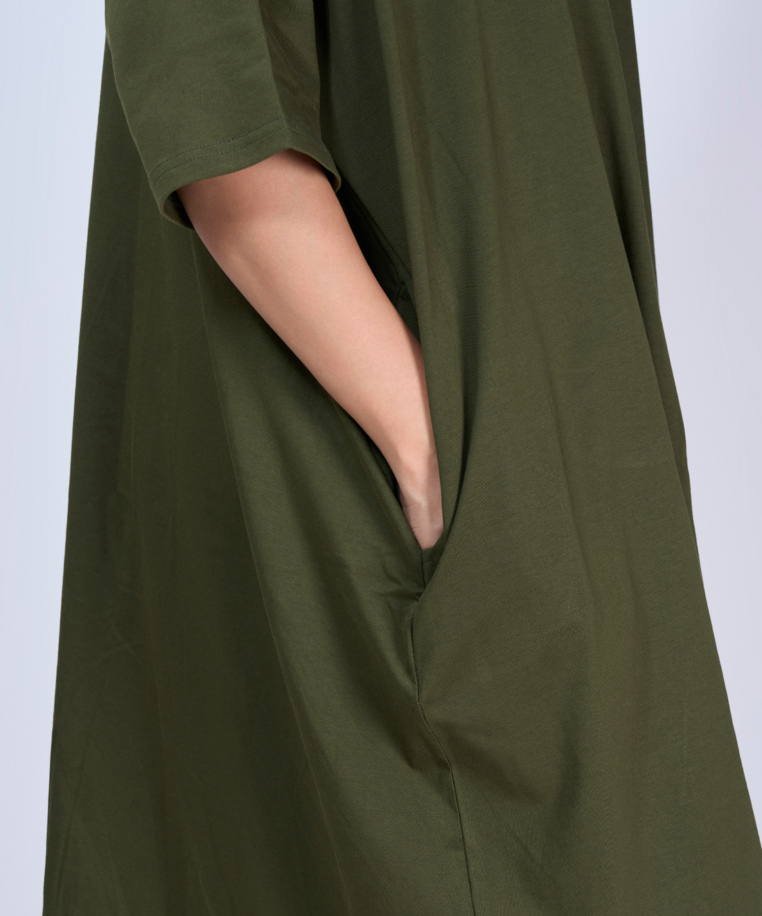 Olive Feeding Oversized Pocket Tees