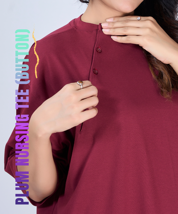Plum Feeding Oversized Pocket Tees