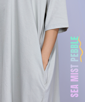 Sea Mist Pebble Oversized Pocket Tee