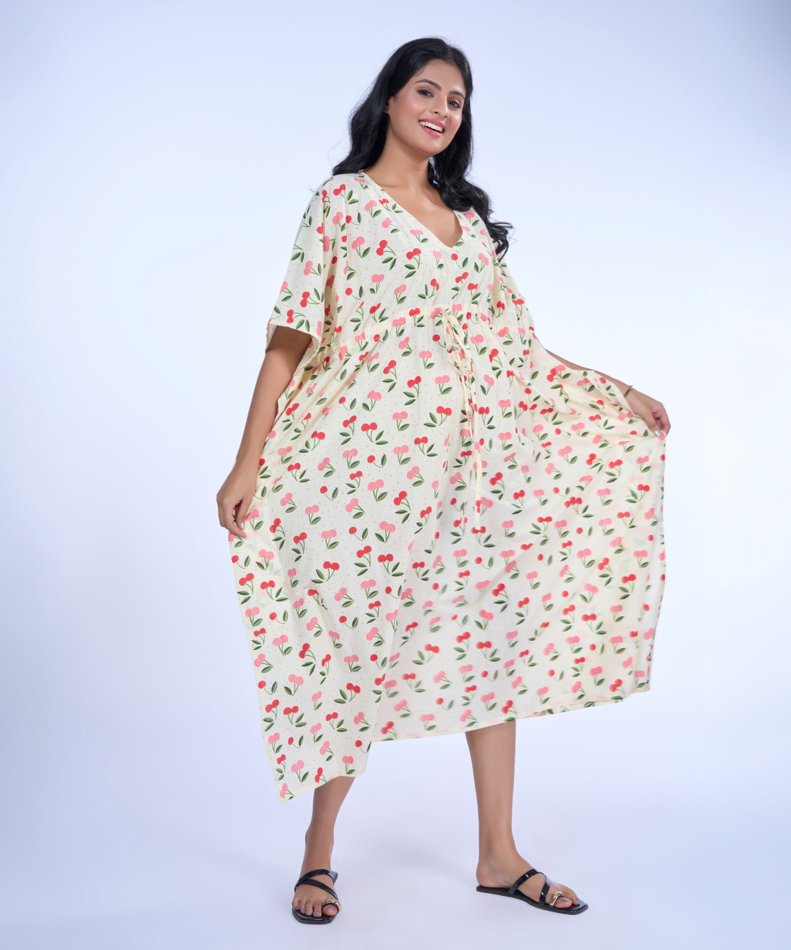 Cherry Blossom Cotton Kaftaan