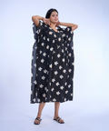 Lily Black Cotton Kaftaan