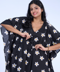 Lily Black Cotton Kaftaan