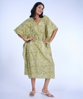 Olive motifs cotton kaftaan