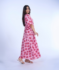 Lily red cotton kaftaan