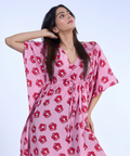 Lily red cotton kaftaan