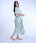 Floral Stripes Cotton Kaftaan